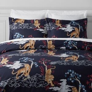 NWT Williams Sonoma Home Kalden Tiger Duvet and 2 Shams
